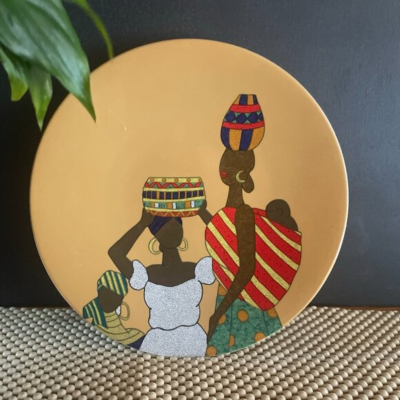 Pier 1 Imports “Zera” Stoneware Plate 8” – Bold Tribal Art Design - Picture 1 of 5